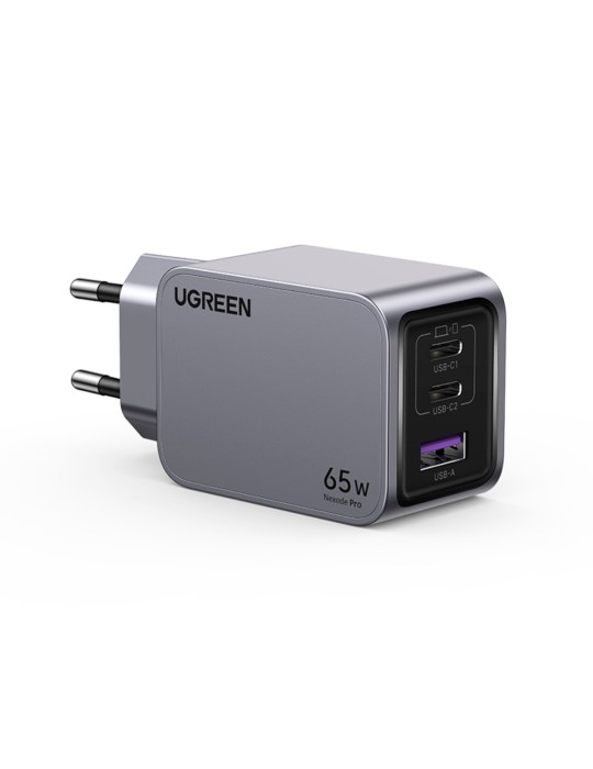 UGREEN Ladegerät Nexode Pro 65W GaN Adapter mit USB-C Ladekabel