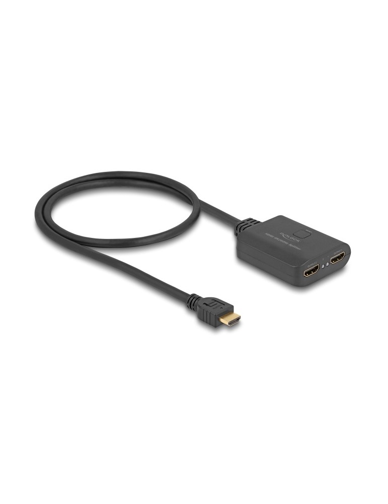 Delock HDMI Splitter 1 x HDMI in zu 2 x HDMI out 4K 60 Hz - mit Downscaler