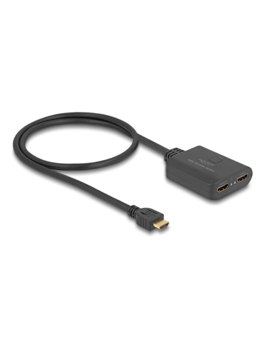 Delock HDMI Splitter 1 x HDMI in zu 2 x HDMI out 4K 60 Hz - mit Downscaler