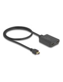 Delock HDMI Splitter 1 x HDMI in zu 2 x HDMI out 4K 60 Hz - mit Downscaler