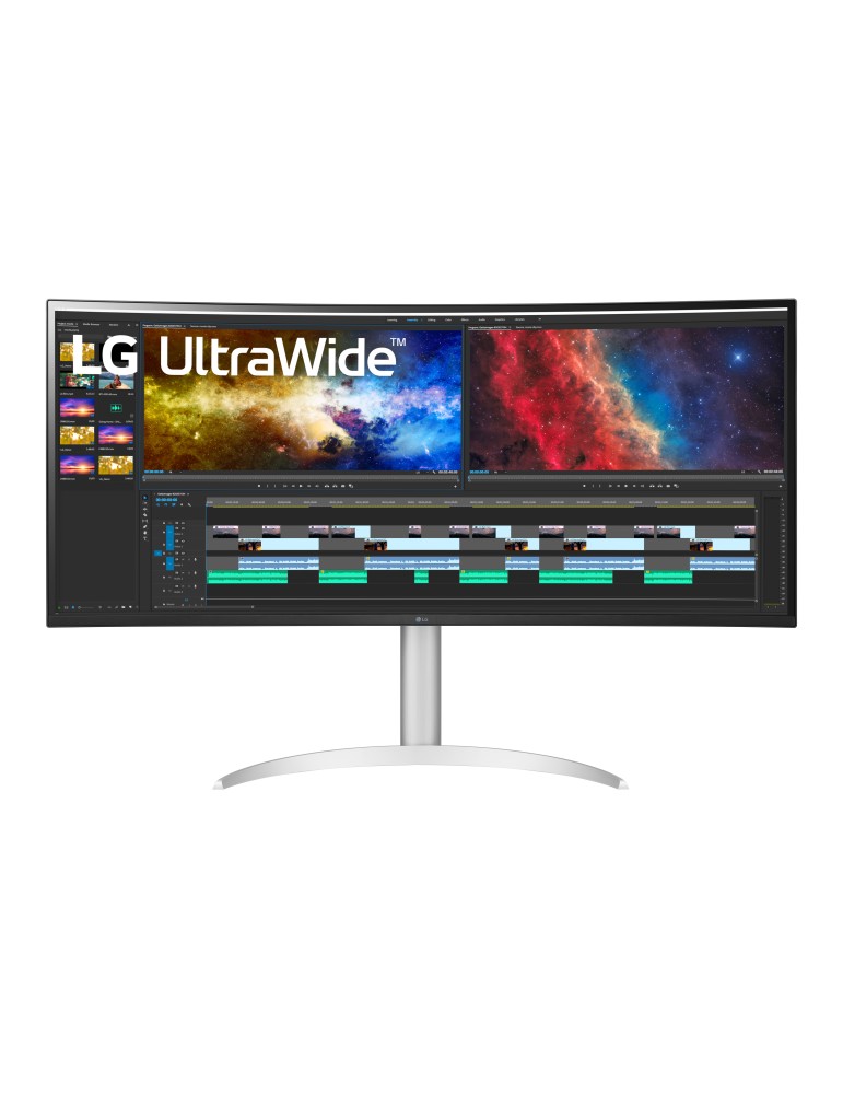 LG UltraWide 38BQ85C-W Curved Monitor - Höhenverstellung, USB-C