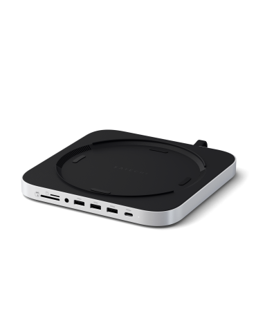 Satechi Stand Hub für Mac Mini M1/M2 / Studio M1/M2 NVMe SSD Integriertes NVMe-SSD-Gehäuse, 7 Schnittstellen (1 x USB-C 3.2, 2 x