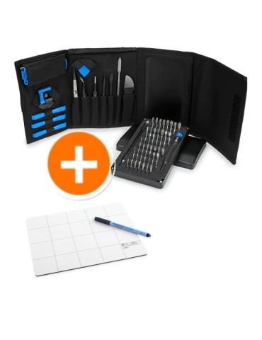 iFixit Pro Tech Toolkit + Magnetic Project Mat Kompletter Werkzeugsatz für alle Elektronikreparaturen plus Beschreibbare Magnetu