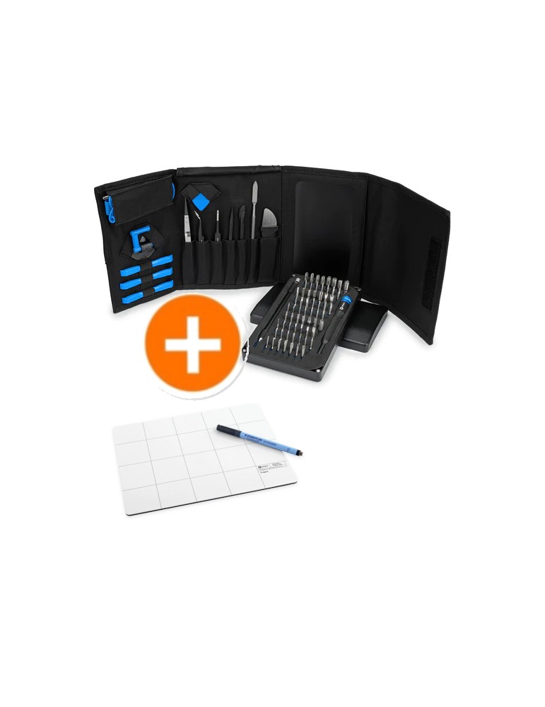 iFixit Pro Tech Toolkit + Magnetic Project Mat Kompletter Werkzeugsatz für alle Elektronikreparaturen plus Beschreibbare Magnetu