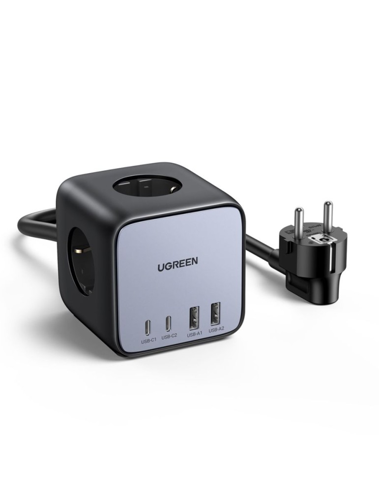 UGREEN DigiNest Cube Power Strip (3 AC outlets + 65W 2A2C)