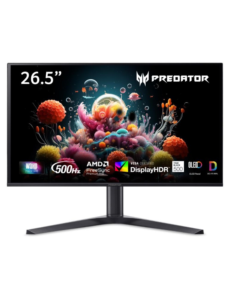 Acer Predator X (X27UW3bmiiprx) 26,5" QHD Gaming Monitor 67,3 cm (26,5"), QD-OLED, 240Hz, HDR400, 99% DCI-P3, 2x HDMI, 2x DP, Au