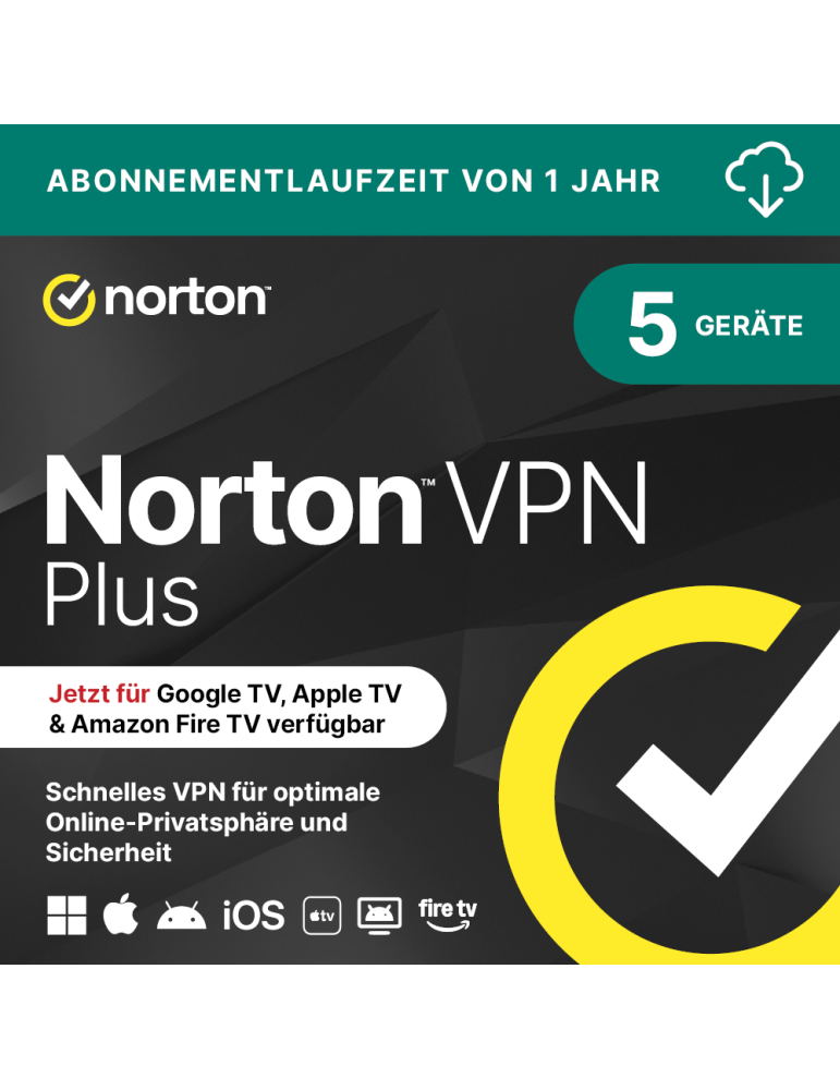 Norton VPN Plus [5 Geräte - 1 Jahr]