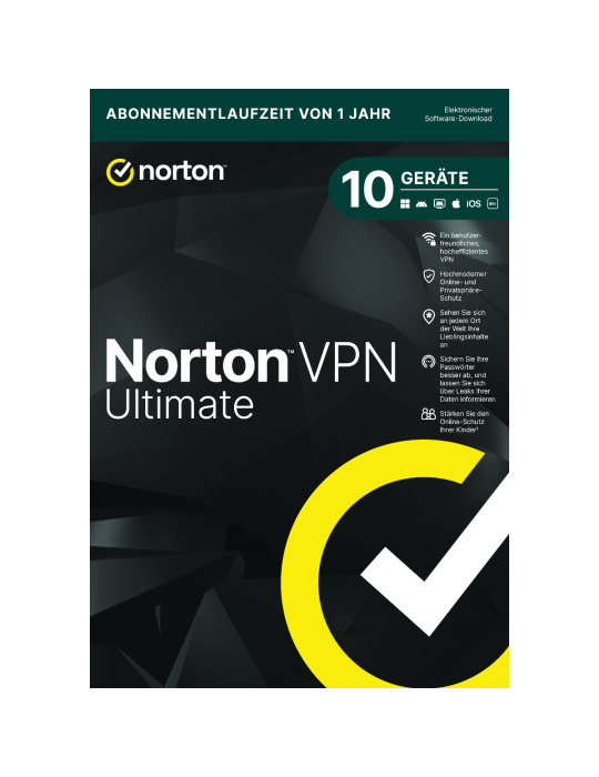 Norton VPN Ultimate [10 Geräte - 1 Jahr]