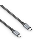 Sonero USB-C auf USB-C Ladekabel - USB 2.0, 60W PD grau/schwarz - 1,00m