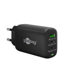 Goobay USB-C™ PD 3-fach Multiport-Schnellladegerät (65 W) - schwarz
