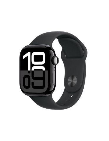 Apple Watch S10 Diamantschwarz Aluminium Sport Band Schwarz- M/L GPS + Cellular 42mm MWX73QF/A 2024