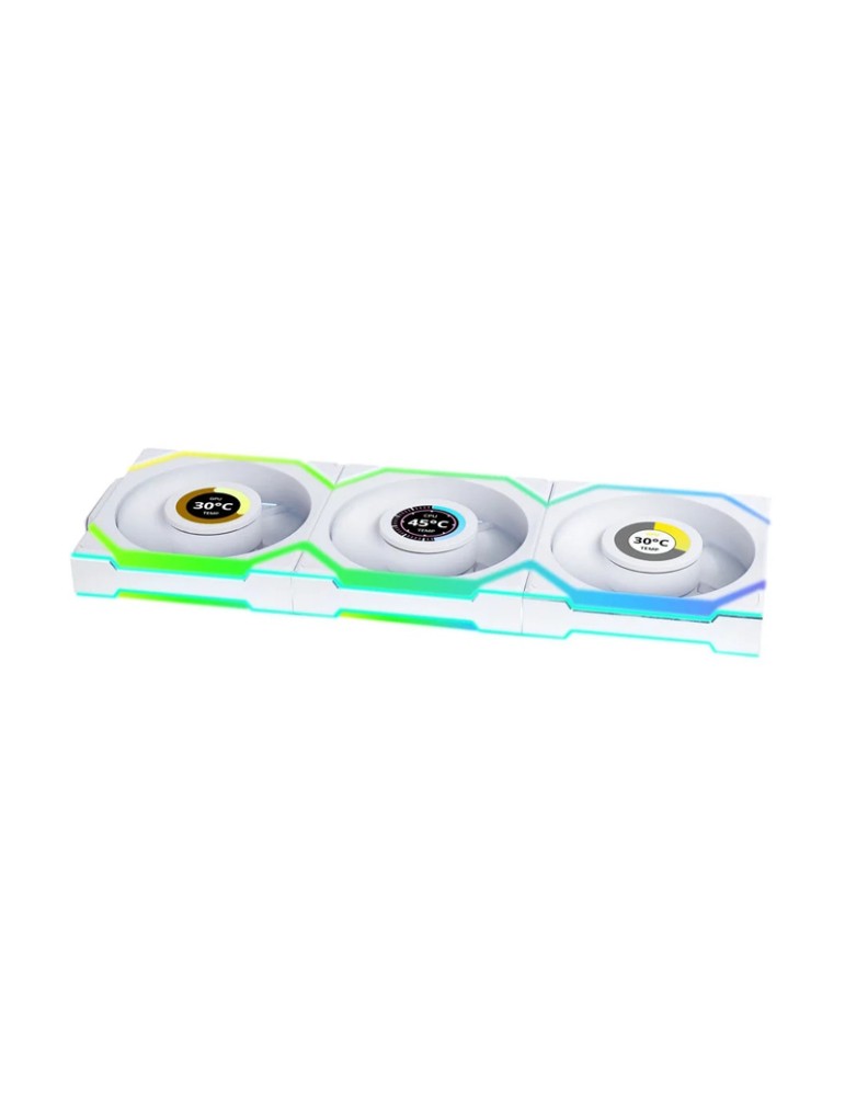 Lian Li UNI FAN SL Wireless LCD 120 ARGB Reverse Blade White 3er-Pack | Gehäuselüfter