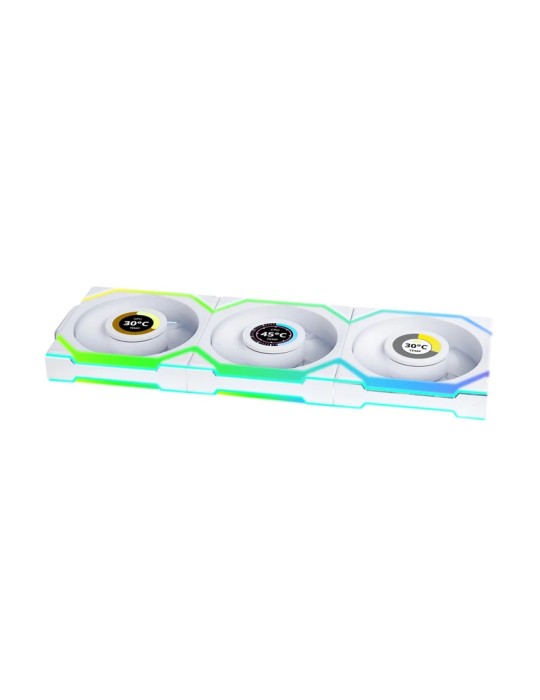 Lian Li UNI FAN SL Wireless LCD 120 ARGB Reverse Blade White 3er-Pack | Gehäuselüfter