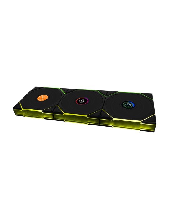 Lian Li UNI FAN TL120 LCD Reverse Blade Wireless 3-Pack | Gehäuselüfter