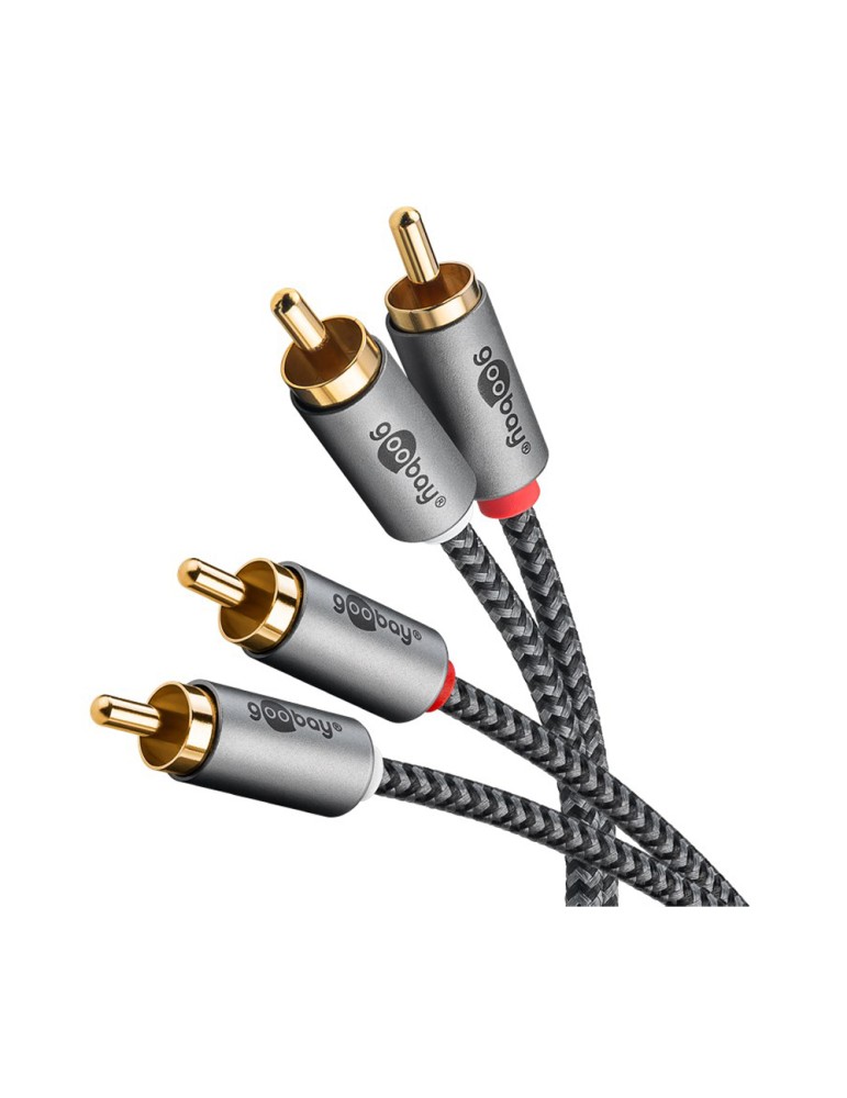 Goobay Plus Stereo-Cinchkabel, 0.5 m