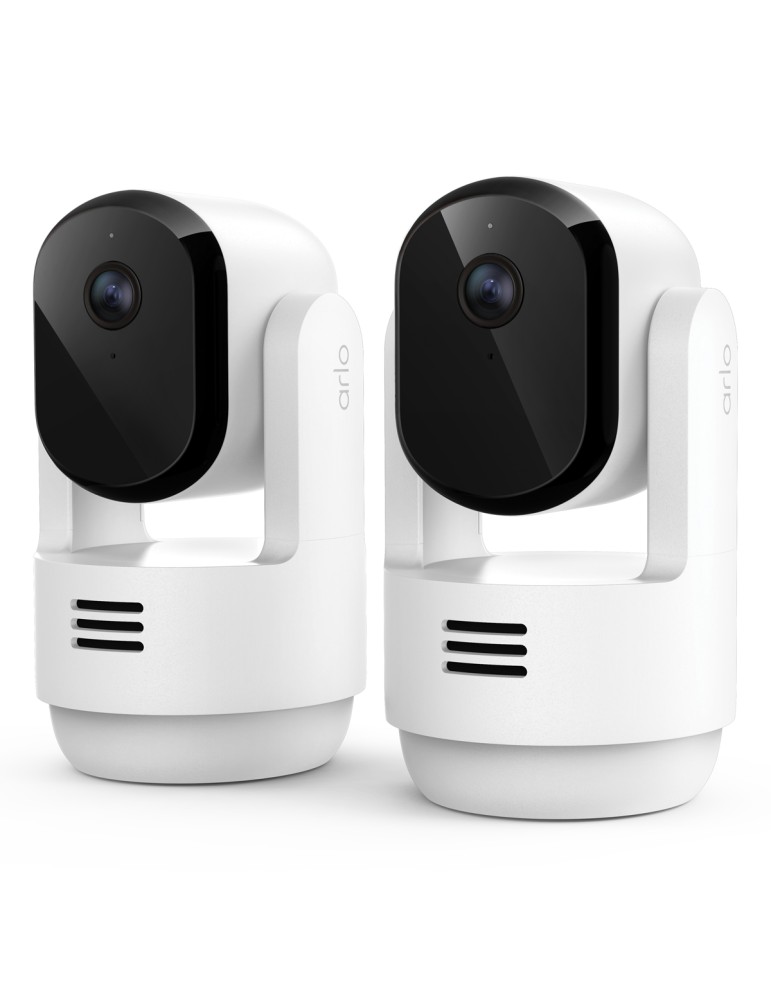 Arlo Essential 3 2K PTZ Indoor-Kamera Weiß 2er Set 3MP (2304x1296), WLAN, Netzteil, Indoor, Schwenk- und Neige-Funktion