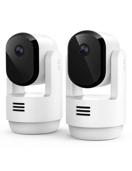 Arlo Essential 3 2K PTZ Indoor-Kamera Weiß 2er Set 3MP (2304x1296), WLAN, Netzteil, Indoor, Schwenk- und Neige-Funktion