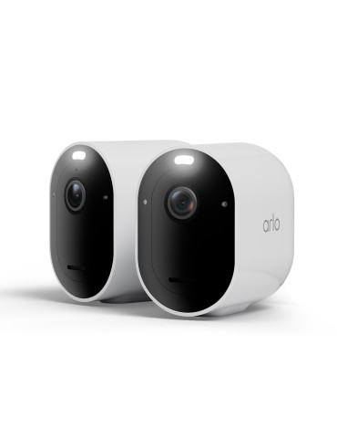 Arlo Pro 6 2K+ Überwachungskamera Weiß 2er Set 4MP (2560x1440), WLAN, Akku, IP65 Wetterfest, 160° Weitwinkel, Farbnachtsicht