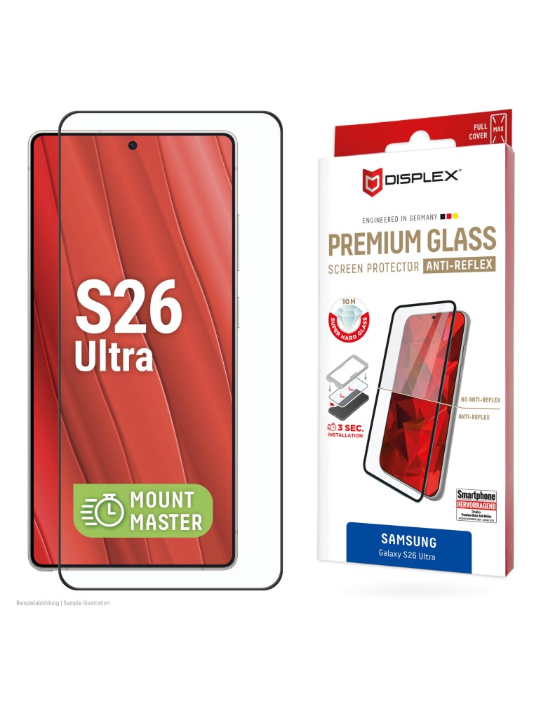 DISPLEX Premium Panzerglas für Samsung Galaxy S26 Ultra Anti Reflex Displayschutz