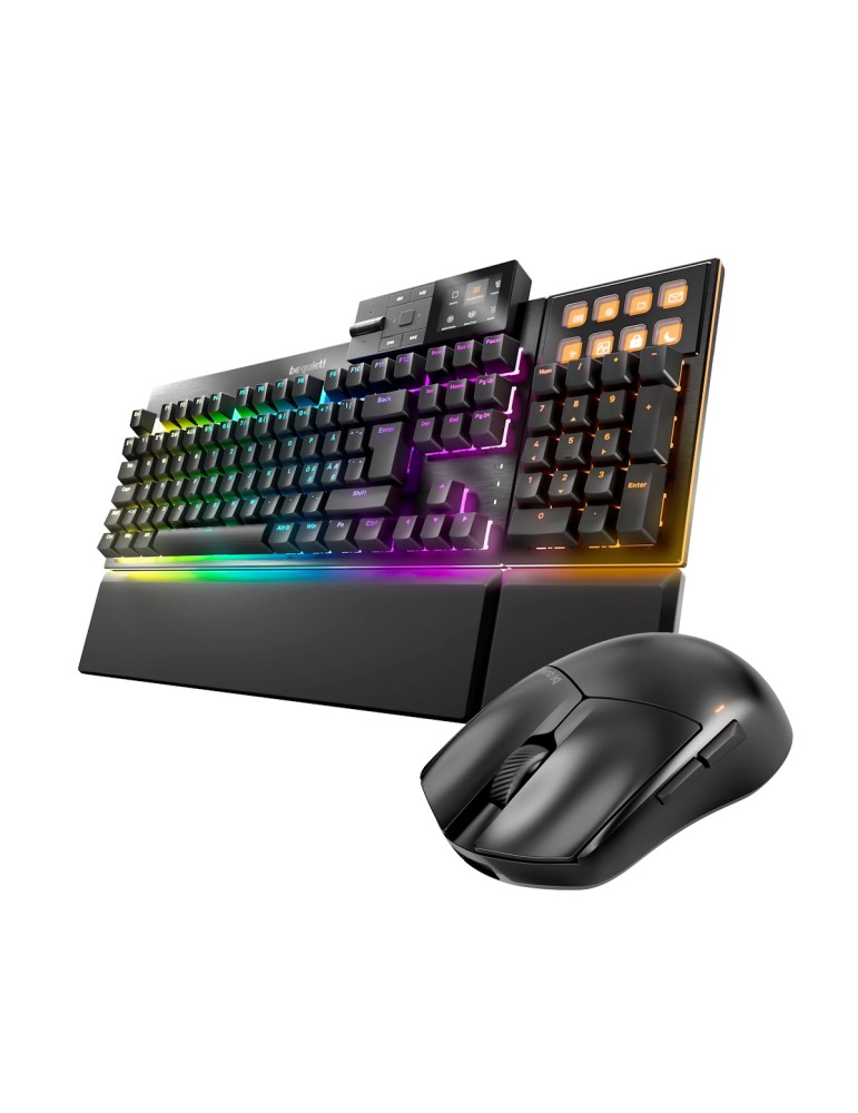 be quiet! Dark Mount Silent Tactile Tastatur - Gaming Tastatur mit geschmierten Taktilen Switches, 3 Schicht-Dämmung, Media Dock