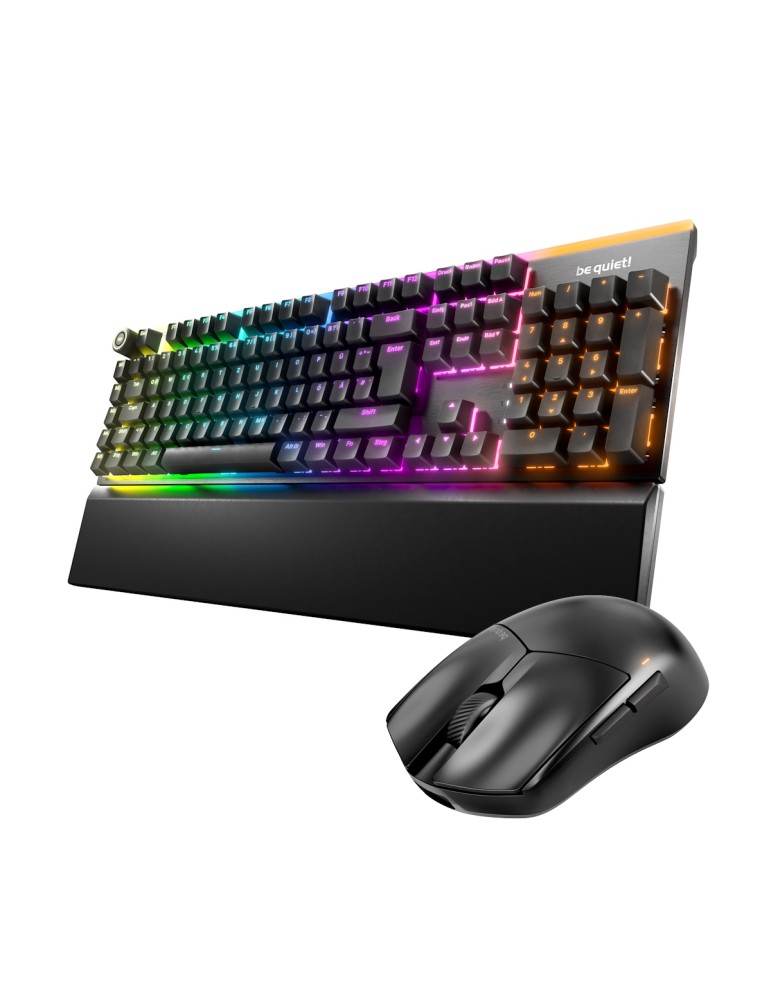 be quiet! Light Mount Silent + Dark Perk Sym Gaming Bundle bestehend aus be quiet! Maus und Tastatur