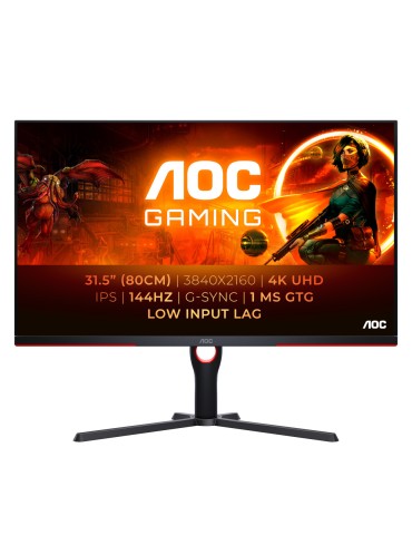 AOC Gaming U32G3X 32 Zoll UHD Monitor, 144 Hz, FreeSync Pre., G-Sync comp., HDR400 (3840x2160, 1ms GtG, HDMI 2.1, DisplayPort) s