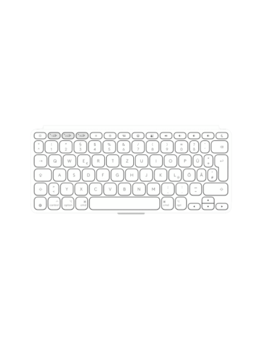 LOGITECH Keys-To-Go 2 für iPad, iPhone, Mac und Apple TV kabellose Tastatur Hellgrau