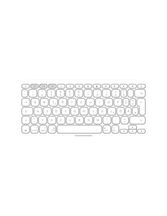 LOGITECH Keys-To-Go 2 für iPad, iPhone, Mac und Apple TV kabellose Tastatur Hellgrau
