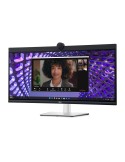DELL P3424WEB Office Monitor 86.4 cm (34"), IPS, Videokonferenzmonitor, WQHD, 3800R, 21:9