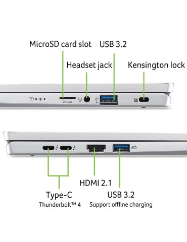 Acer Swift Go 14 OLED (SFG14-73-73WQ) 14" WQ2.8K, OLED, Intel 7 Ultra 155H , 32GB RAM, 1TB SSD, Windows 11 Home