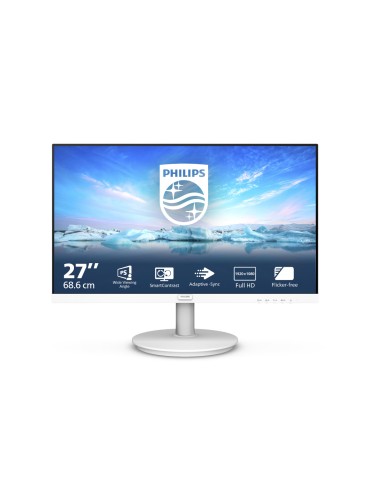 Philips 271V8AW 27 Zoll FHD Monitor, Lautsprecher (1920x1080, 75 Hz, VGA, HDMI) Weiss