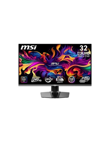 MSI MPG 322URXDE QD-OLED Gaming Monitor - 4K UHD, 240Hz, 0,03ms MSI OLED Care 2.0, HDMI 2.1-48Gbps Bandbreite, 4K 120Hz-Unterstü