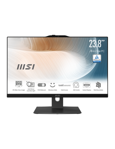 MSI Modern AM242P 1M-1203DE All-in-One schwarz 23.8" (60,5cm) FHD Display, Intel Core i5-120U, 16GB RAM, 512GB M.2 SSD, Intel Gr