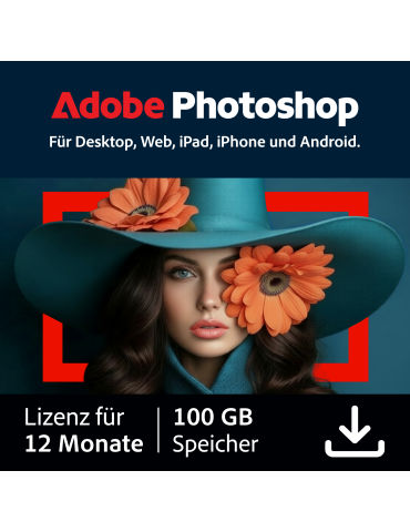 Adobe Photoshop | 1 Jahr | 100GB Cloudspeicher