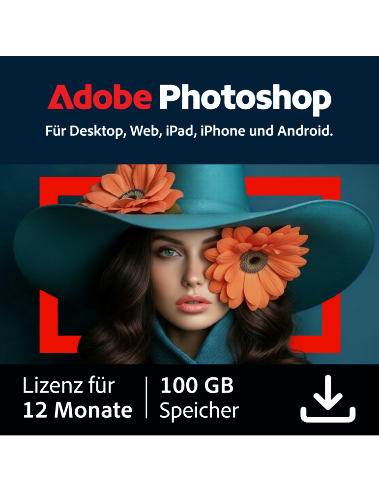 Adobe Photoshop | 1 Jahr | 100GB Cloudspeicher