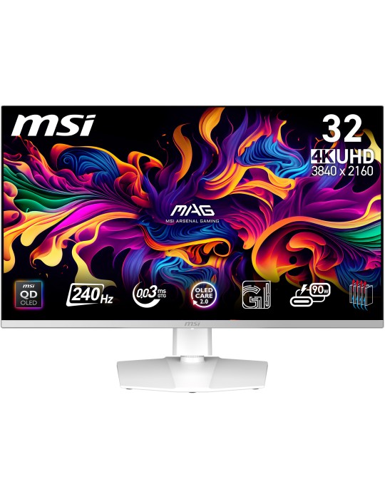 MSI MPG 321URXWDE QD-OLED Gaming Monitor - 4K UHD, 240Hz, 0,03ms