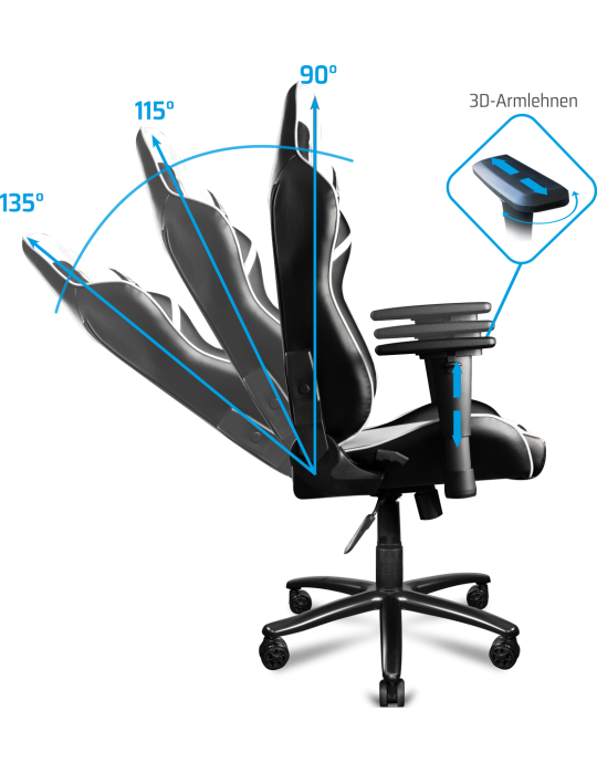 Gaming Stuhl ONE GAMING Chair Pro SNOW V2