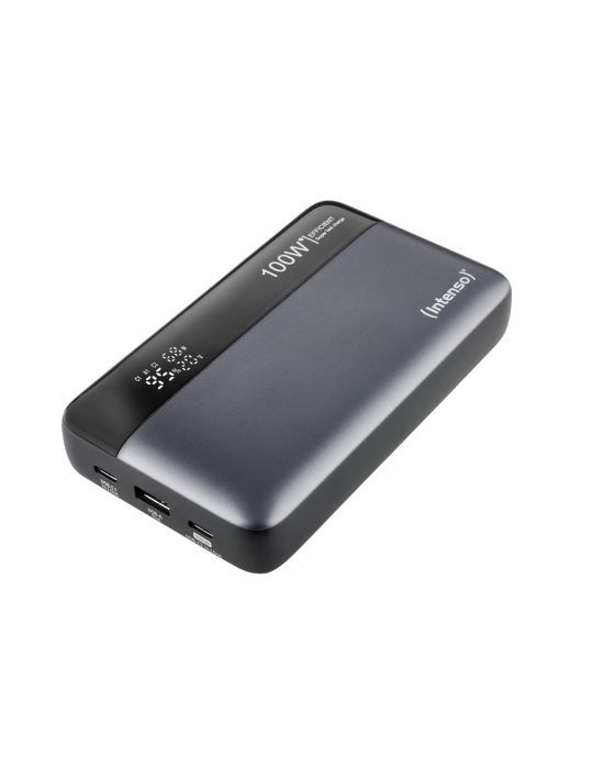 Intenso Powerbank HE20000 100W Power Delivery Lithium Ionen Akku: 20.000 mAh Kapazität, Unterstützt schnelles Laden, Lädt bis zu