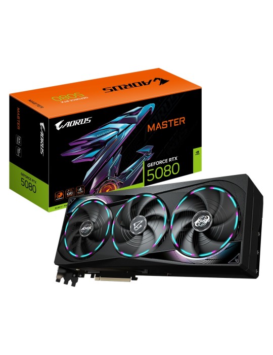 GIGABYTE AORUS GeForce RTX 5080 Master 16G - 16GB GDDR7, 1x HDMI, 3x DP