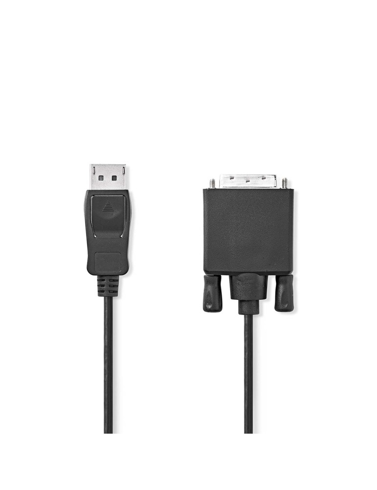 Nedis Displayport-Kabel DVI-D 24+1-Pin Stecker DisplayPort Stecker | 1080p | Vernickelt | 2.00 m | Rund | PVC | Schwarz | Label