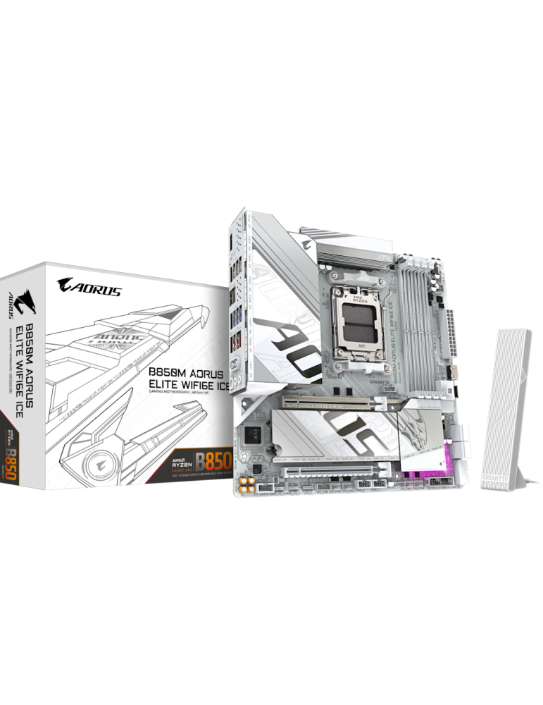 GIGABYTE B850M A ELITE WF6E ICE Mainboard Sockel AM5