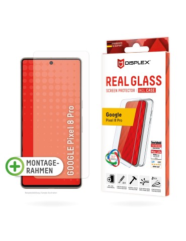 DISPLEX Real Glasschutzfolie + Handyhülle für Google Pixel 8 Pro
