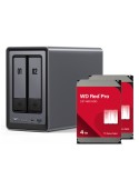 UGREEN DXP2800 8TB WD Red Pro NAS-Bundle NAS inkl. 2x 4TB WD Red Pro 3.5 Zoll SATA Festplatte