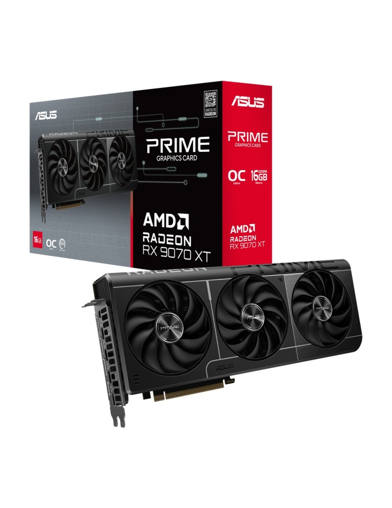 Asus PRIME Radeon RX 9070 XT 16GB Grafikkarte - 16GB GDDR6, HDMI, 3x DP