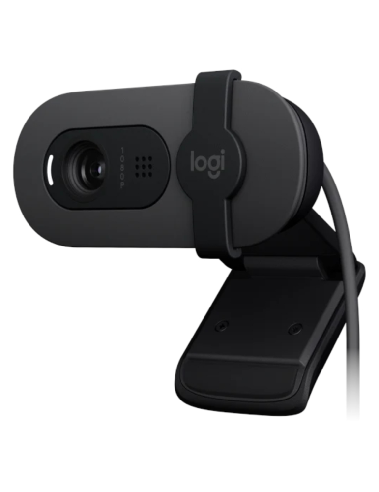 Logitech Brio 105, Full HD-Business-Webcam USB-A-Anschluss, Auflösung 1080p, Automatischer Lichtausgleich, Integrierte Abdeckble