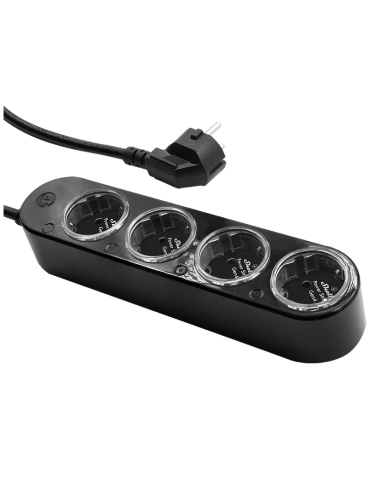 Shelly Power Strip 4 Gen4 schwarz - 4-fach Steckdosenleiste, WiFi, Bluetooth, Zigbee, Matter, HomeKit, Alexa / bis zu 12 A pro S