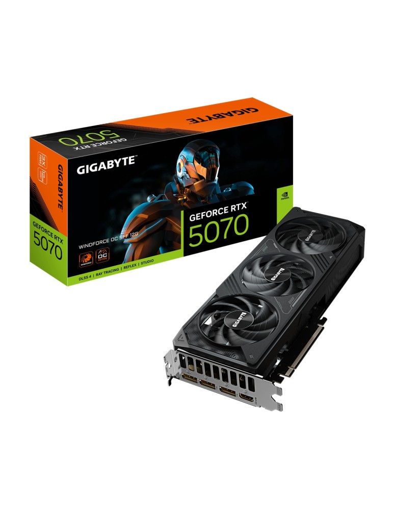 GIGABYTE GeForce RTX 5070 Windforce OC SFF 12G - 12GB GDDR7, HDMI, 3x DP
