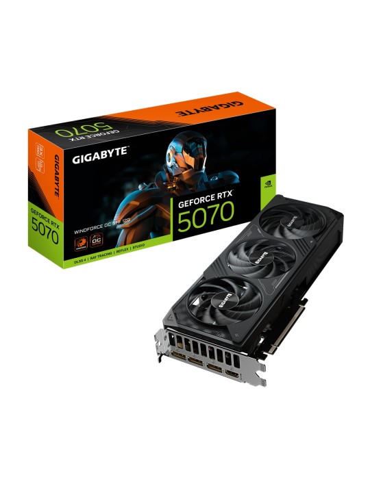 GIGABYTE GeForce RTX 5070 Windforce OC SFF 12G - 12GB GDDR7, HDMI, 3x DP