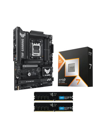 ASUS TUF GAMING B850-PLUS WIFI Upgrade Kit bestehend aus: Mainboard + AMD Ryzen 7 9800X3D + Crucial 32GB Kit DDR5 RAM