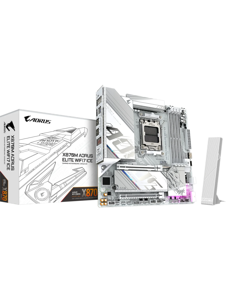 GIGABYTE X870M AORUS Elite WIFI7 ICE Mainboard Sockel AM5
